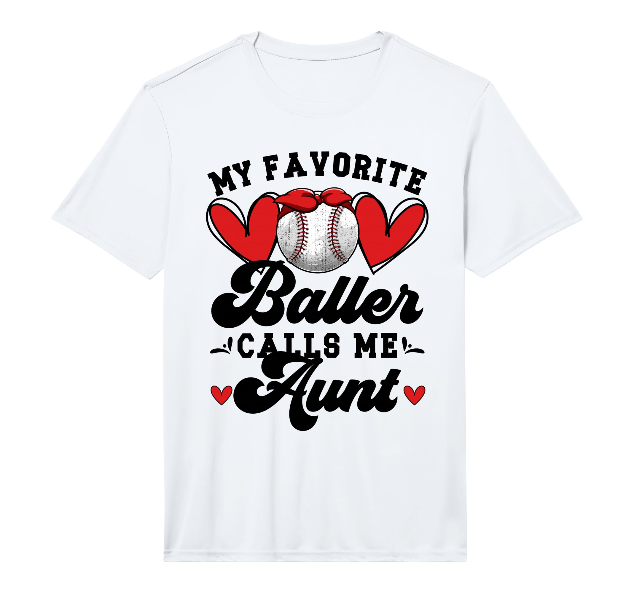 Mens Favorite Baller Baseball Aunt T-Shirt - Novelty Apparel for Adults - T-Shirt, Sweatshirt, Hoodie