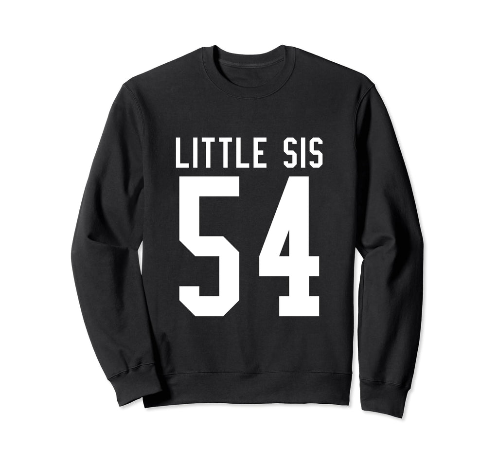 Number 54 Little Sis Biggest Fan Sweatshirt - Custom Art Print for Adults - T-Shirt, Sweatshirt, Hoodie