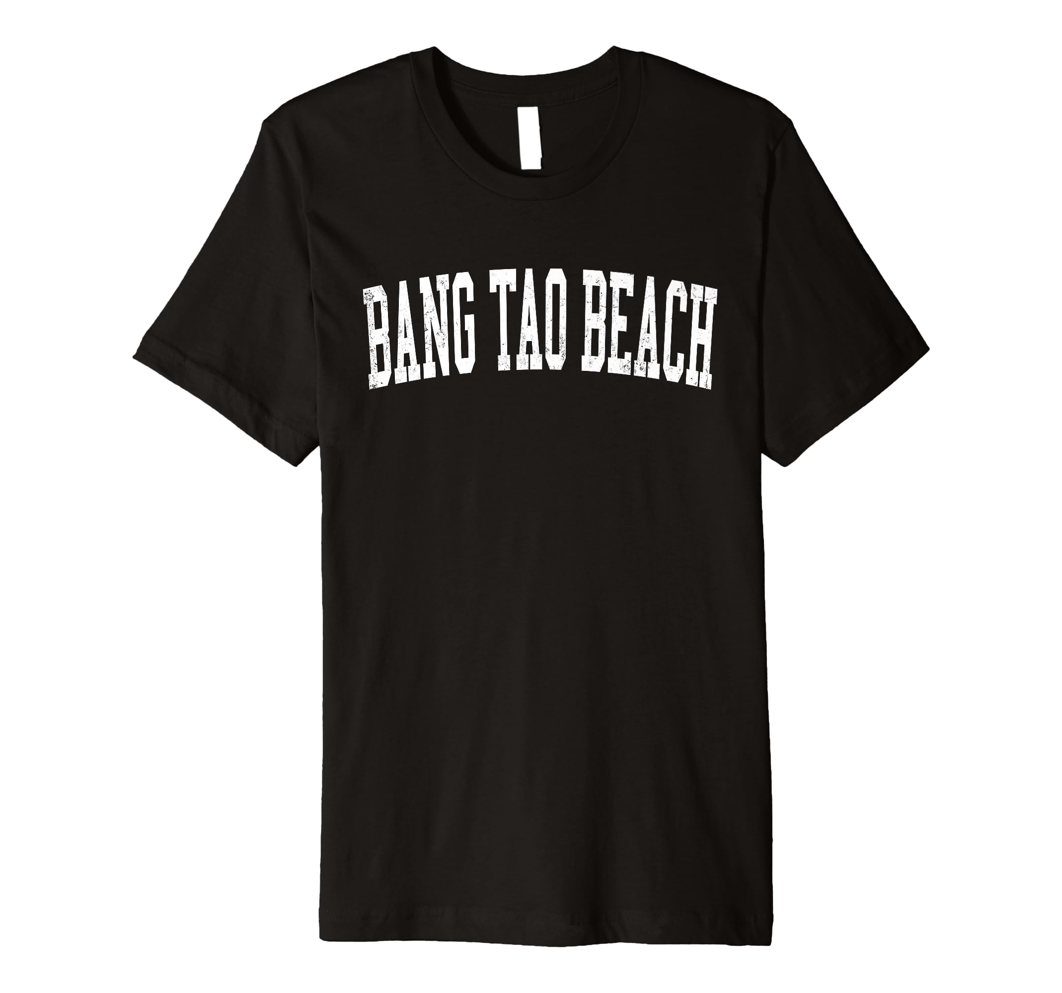 Bang Tao Beach Distressed White Varsity T-Shirt - Fun Novelty Design Unisex - T-Shirt, Sweatshirt, Hoodie