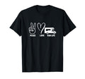 Vanlife Nomads Peace Love Van Life T-Shirt - Minimalist Print for Adults - T-Shirt, Sweatshirt, Hoodie