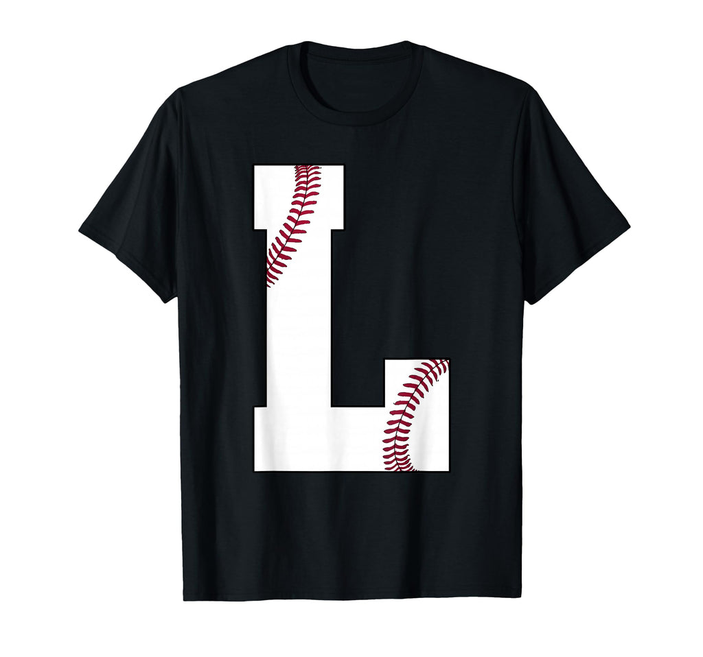L Baseball Initial Personalized Letter Name T-Shirt - Graphic Print Unisex - T-Shirt, Sweatshirt, Hoodie