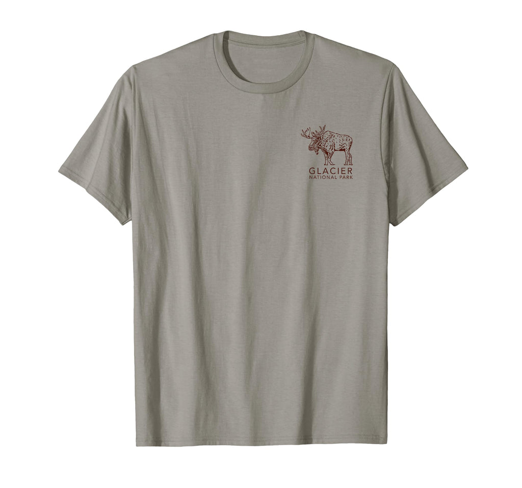 Glacier National Park Montana Front T-Shirt - Streetwear Style for Adults - T-Shirt, Sweatshirt, Hoodie