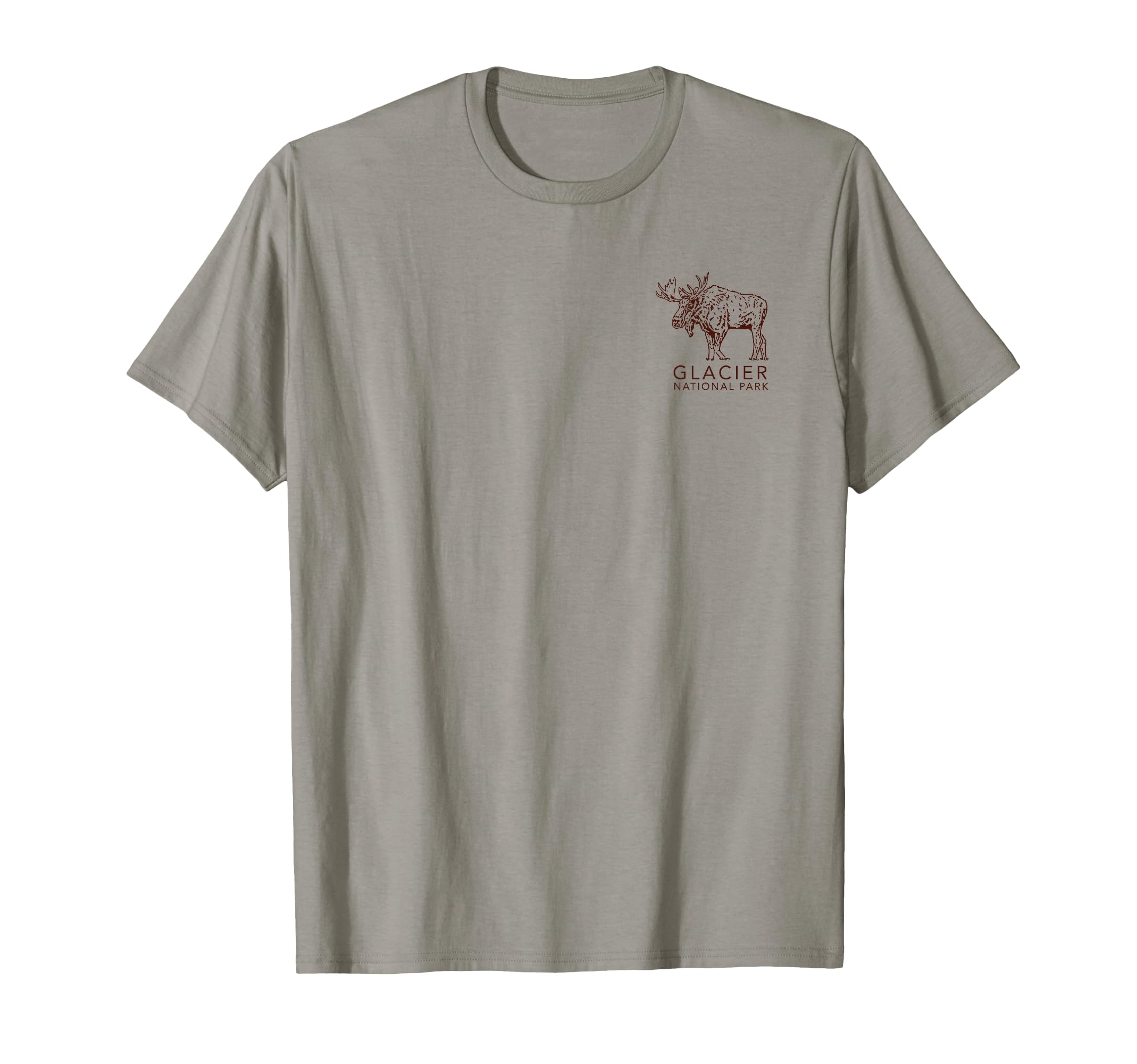 Glacier National Park Montana Front T-Shirt - Streetwear Style for Adults - T-Shirt, Sweatshirt, Hoodie