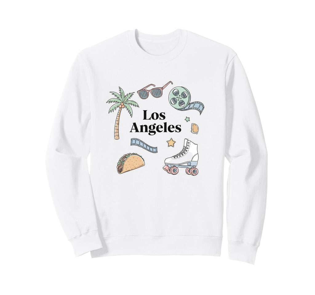 Los Angeles Icons Roller Skate Palm Sweatshirt - Trendy Graphic Men Women - T-Shirt, Sweatshirt, Hoodie