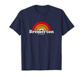 Bremerton Washington Wa 70S Rainbow T-Shirt - Custom Art Print Men Women - T-Shirt, Sweatshirt, Hoodie
