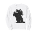 3 Headed Cat Grunge Alt 90S Halloween Sweatshirt - Unique Graphic Unisex - T-Shirt, Sweatshirt, Hoodie