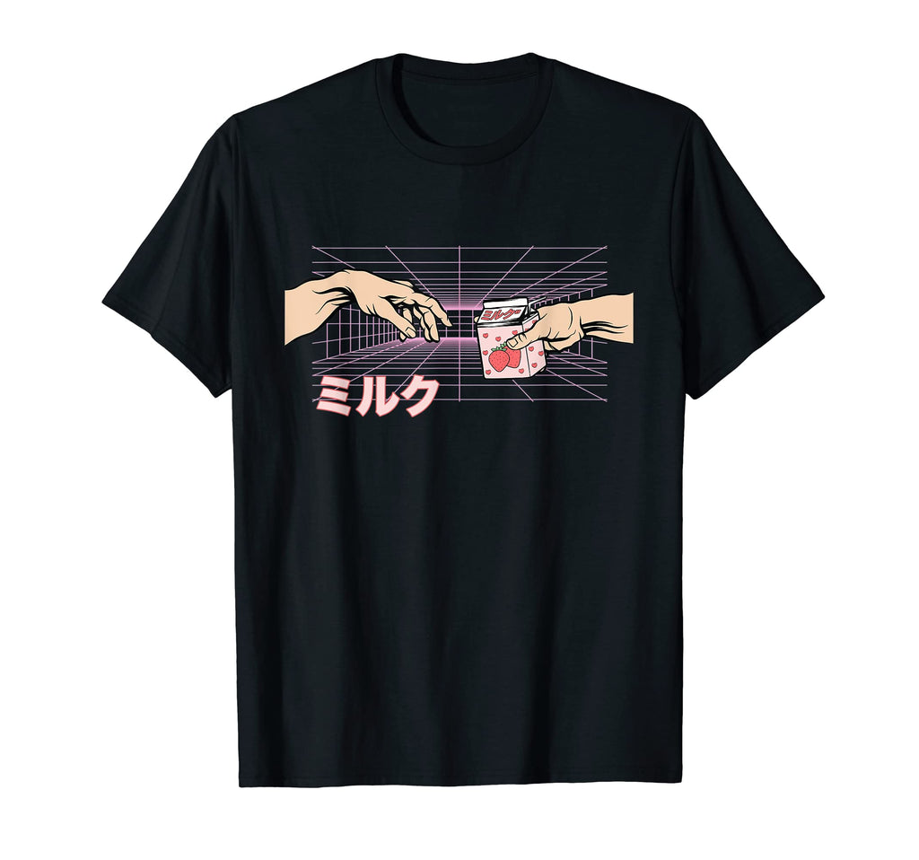 Strawberry Milk Shake 90S Kanji T-Shirt - Novelty Apparel Men Women - T-Shirt, Sweatshirt, Hoodie