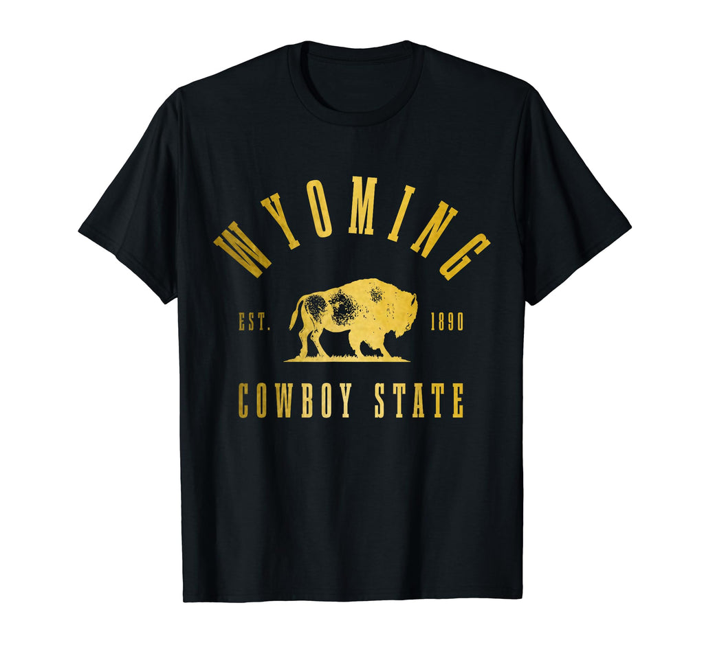 Wyoming Est 1890 Cowboy State Bison Pride T-Shirt - Unique Graphic Unisex - T-Shirt, Sweatshirt, Hoodie
