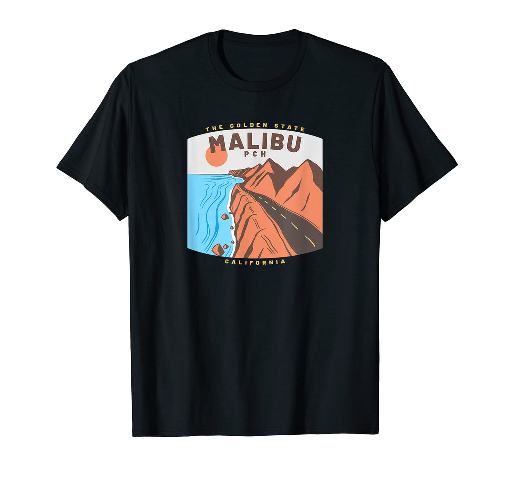 Malibu California Pch Golden Coast T-Shirt - Minimalist Print Unisex - T-Shirt, Sweatshirt, Hoodie