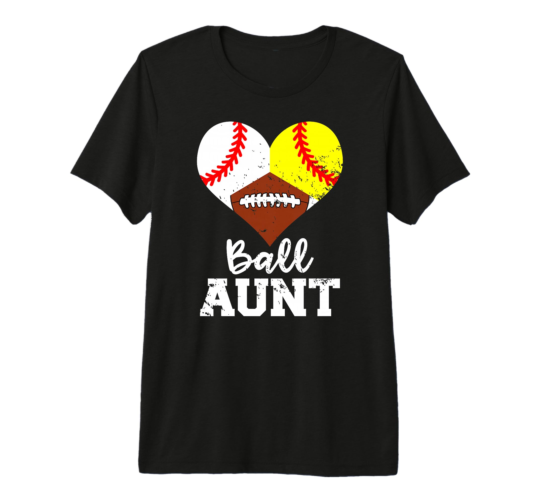 Ball Aunt Baseball Softball Football T-Shirt - Graphic Print Men Women - T-Shirt, Sweatshirt, Hoodie