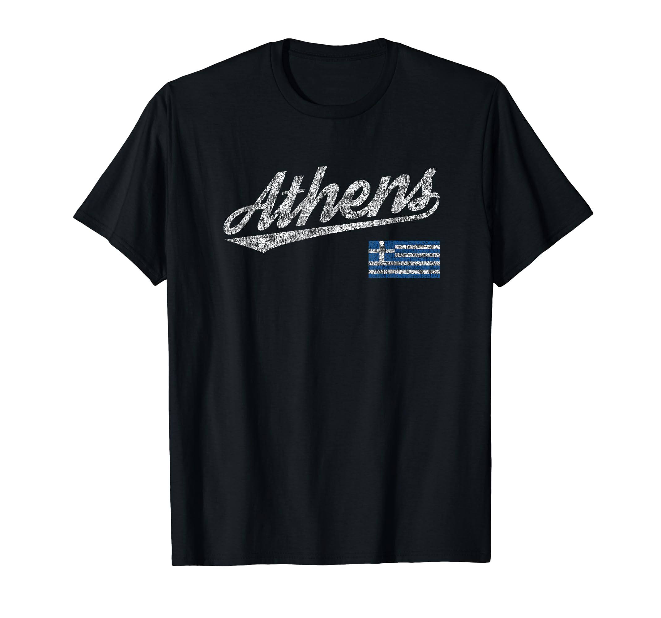 Athens Greece Greek City Distressed T-Shirt - Trendy Graphic Men Women - T-Shirt, Sweatshirt, Hoodie