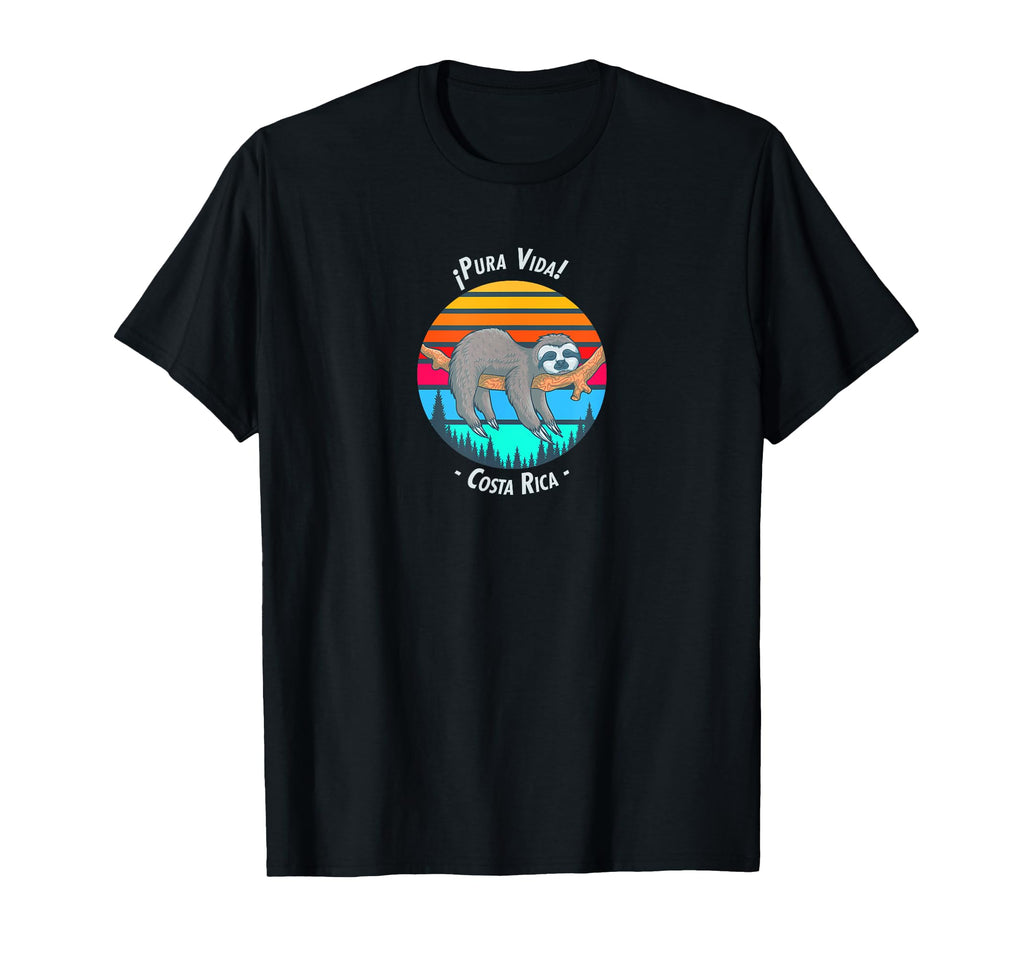 Costa Rica Sloth Sunset T-Shirt - Custom Art Print Unisex - T-Shirt, Sweatshirt, Hoodie