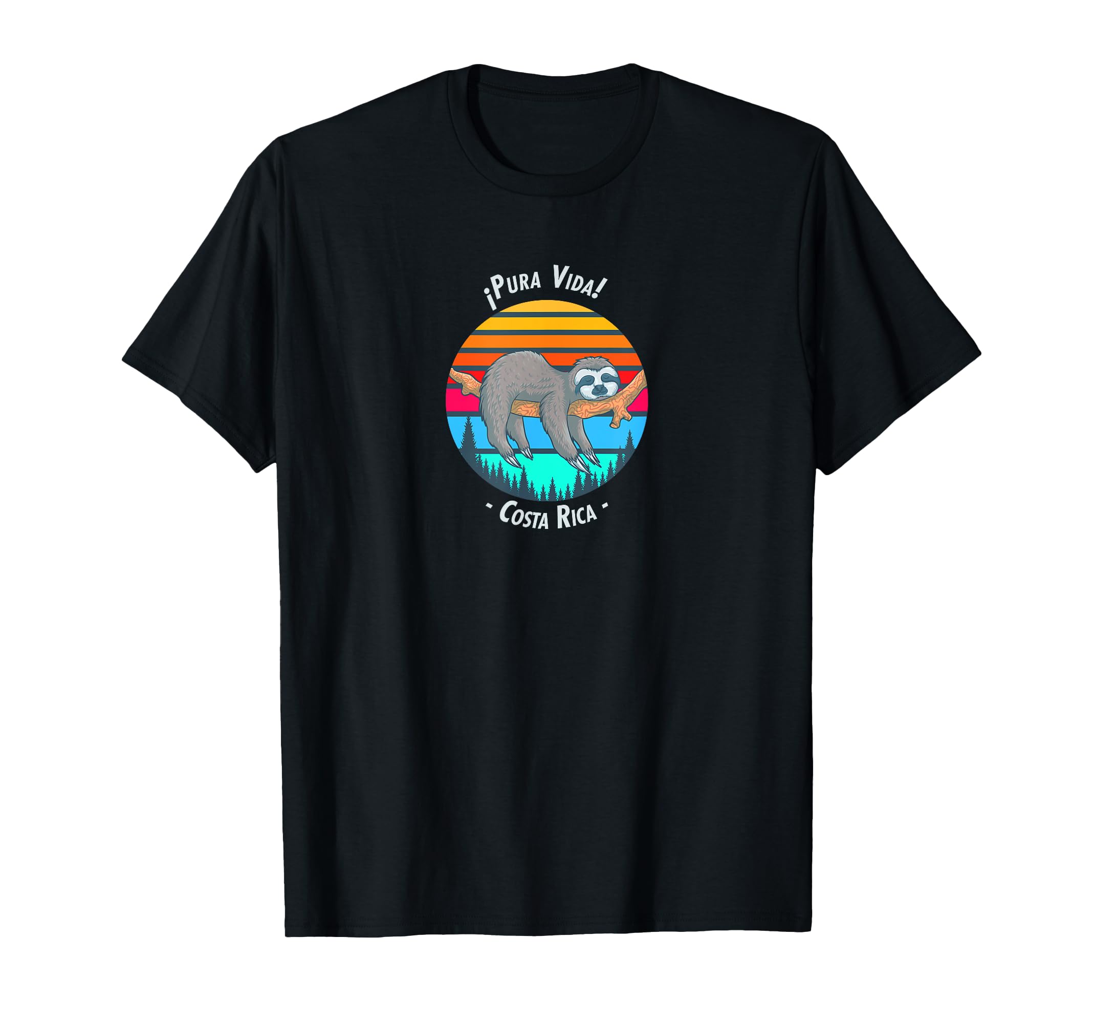 Costa Rica Sloth Sunset T-Shirt - Custom Art Print Unisex - T-Shirt, Sweatshirt, Hoodie