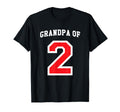 Grandpa 2 Grandchildren Baseball T-Shirt - Aesthetic Graphic for Adults - T-Shirt, Sweatshirt, Hoodie