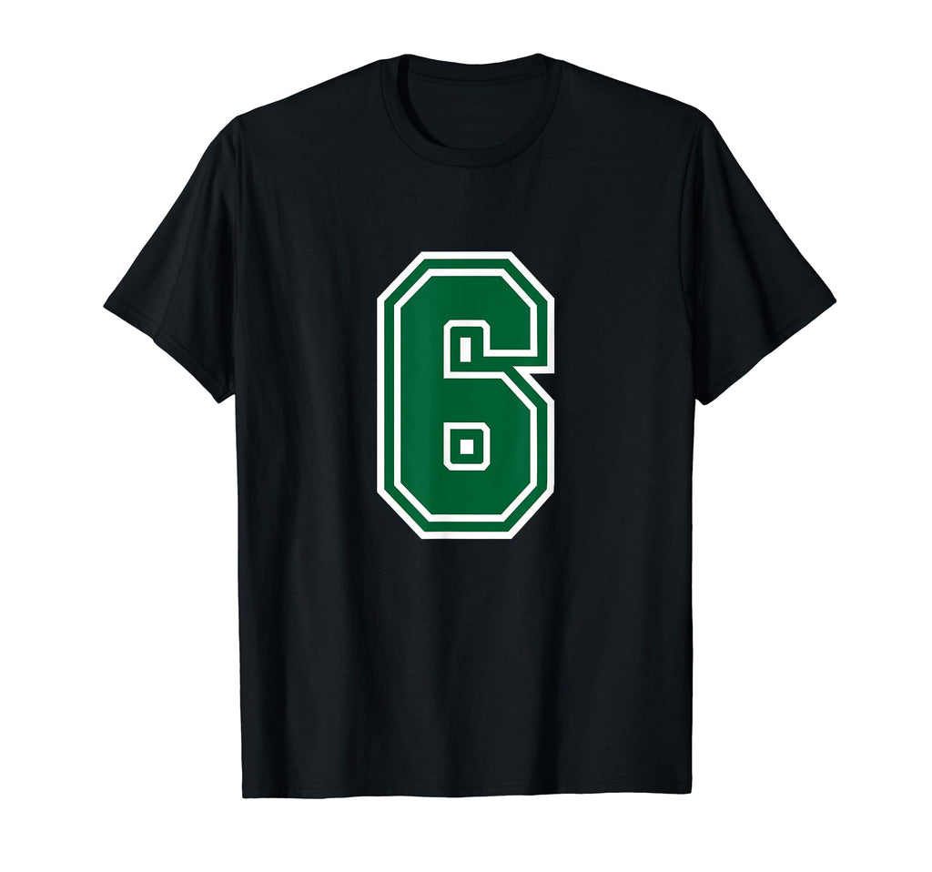 Number 6 Green Varsity Favorite Number T-Shirt - Streetwear Style Men Women - T-Shirt, Sweatshirt, Hoodie