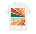 Colorful 70S Stripes Orange Teal T-Shirt - Novelty Apparel Men Women - T-Shirt, Sweatshirt, Hoodie