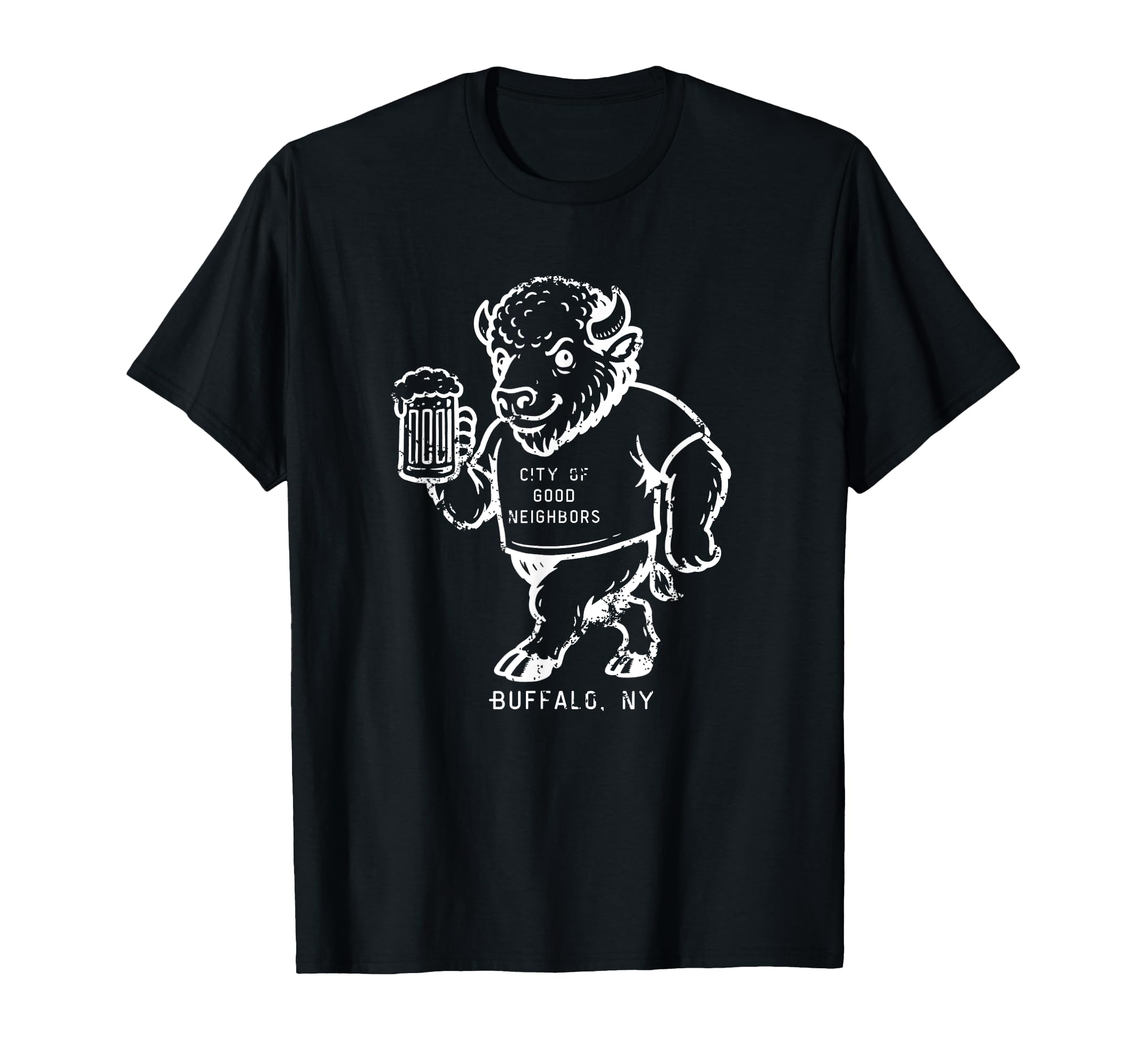 Buffalo Ny Grunge Distressed T-Shirt - Custom Art Print Unisex - T-Shirt, Sweatshirt, Hoodie