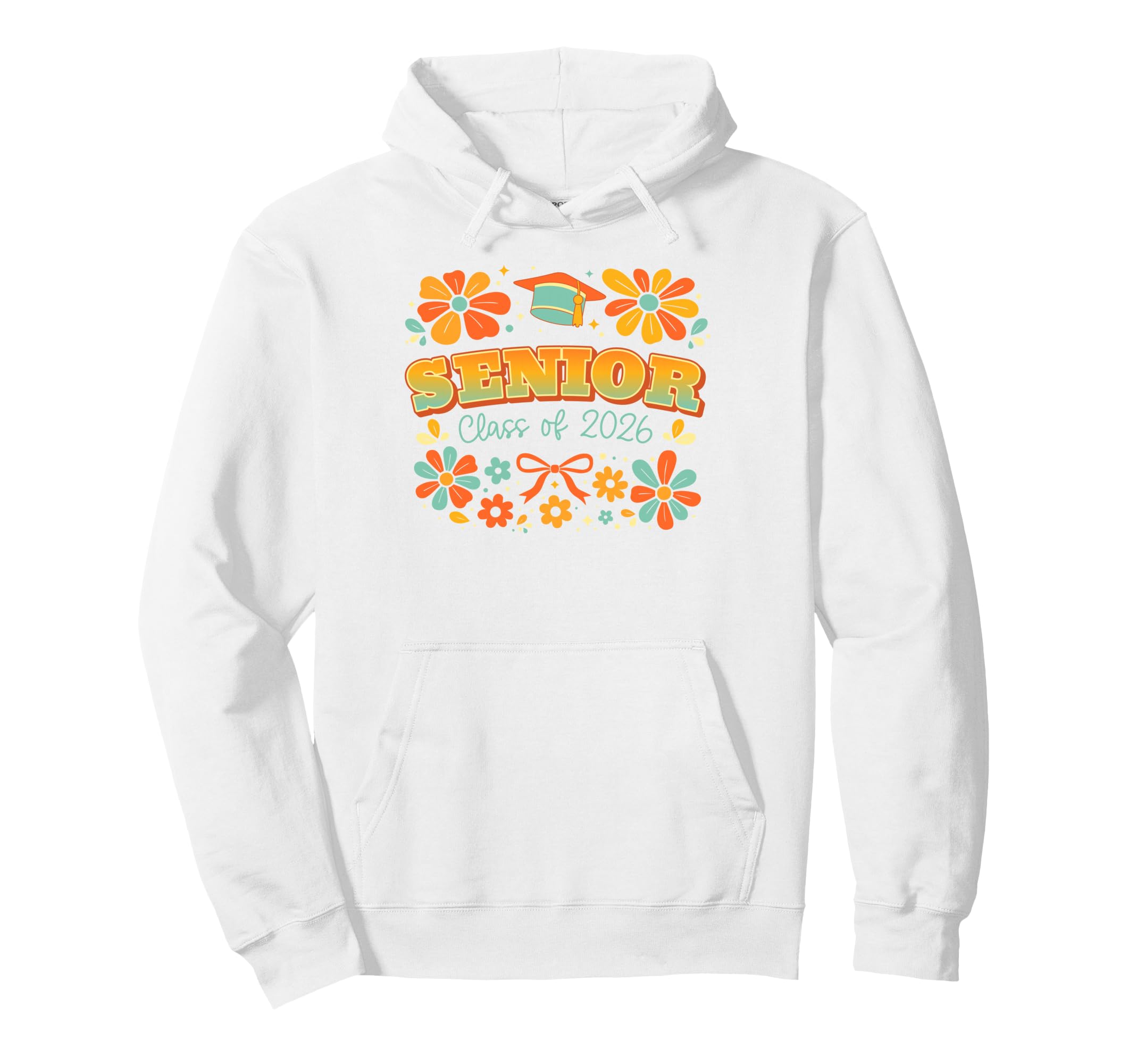 Senior Year Class 2026 Groovy Hoodie - Streetwear Style for Adults - T-Shirt, Sweatshirt, Hoodie