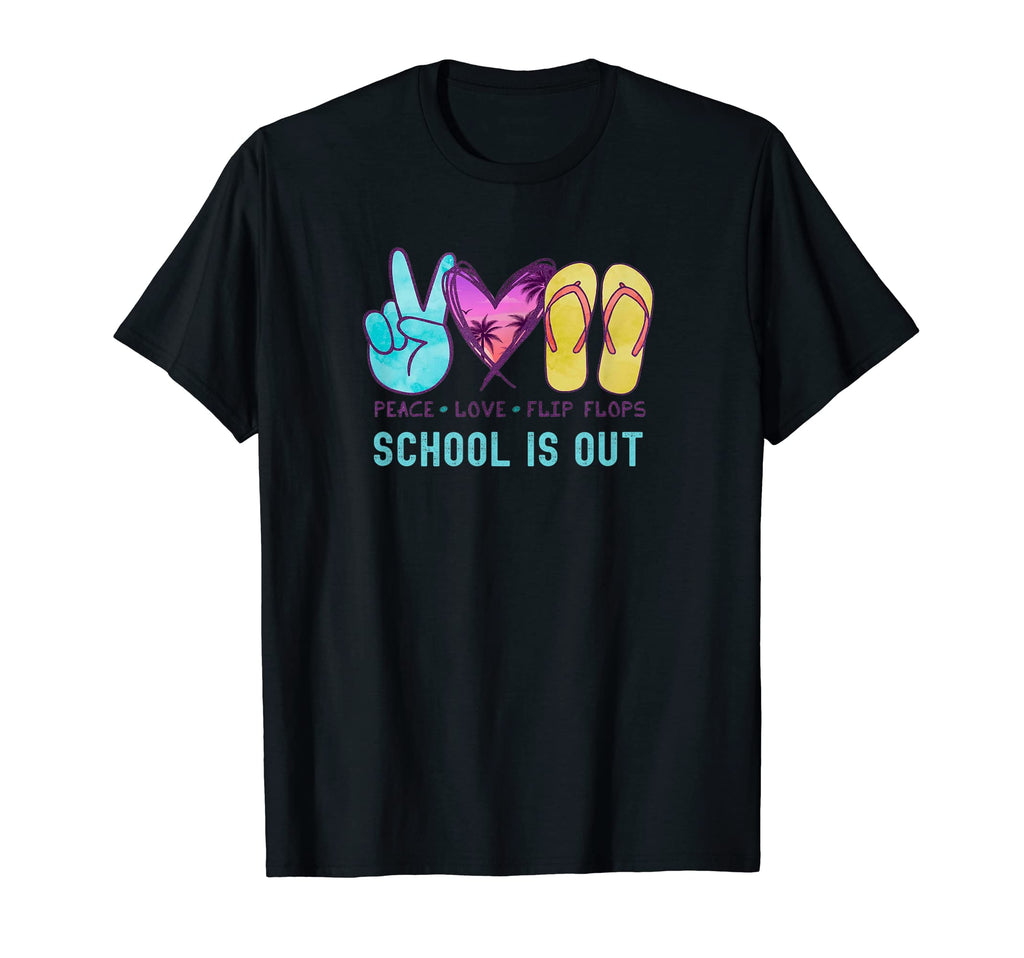 Last Day School School Is Out Peace T-Shirt - Novelty Apparel for Adults - T-Shirt, Sweatshirt, Hoodie