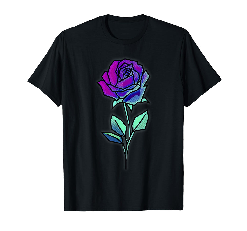 Cyber Aesthetic Rose Futurism Vaporwave T-Shirt - Aesthetic Graphic Unisex - T-Shirt, Sweatshirt, Hoodie