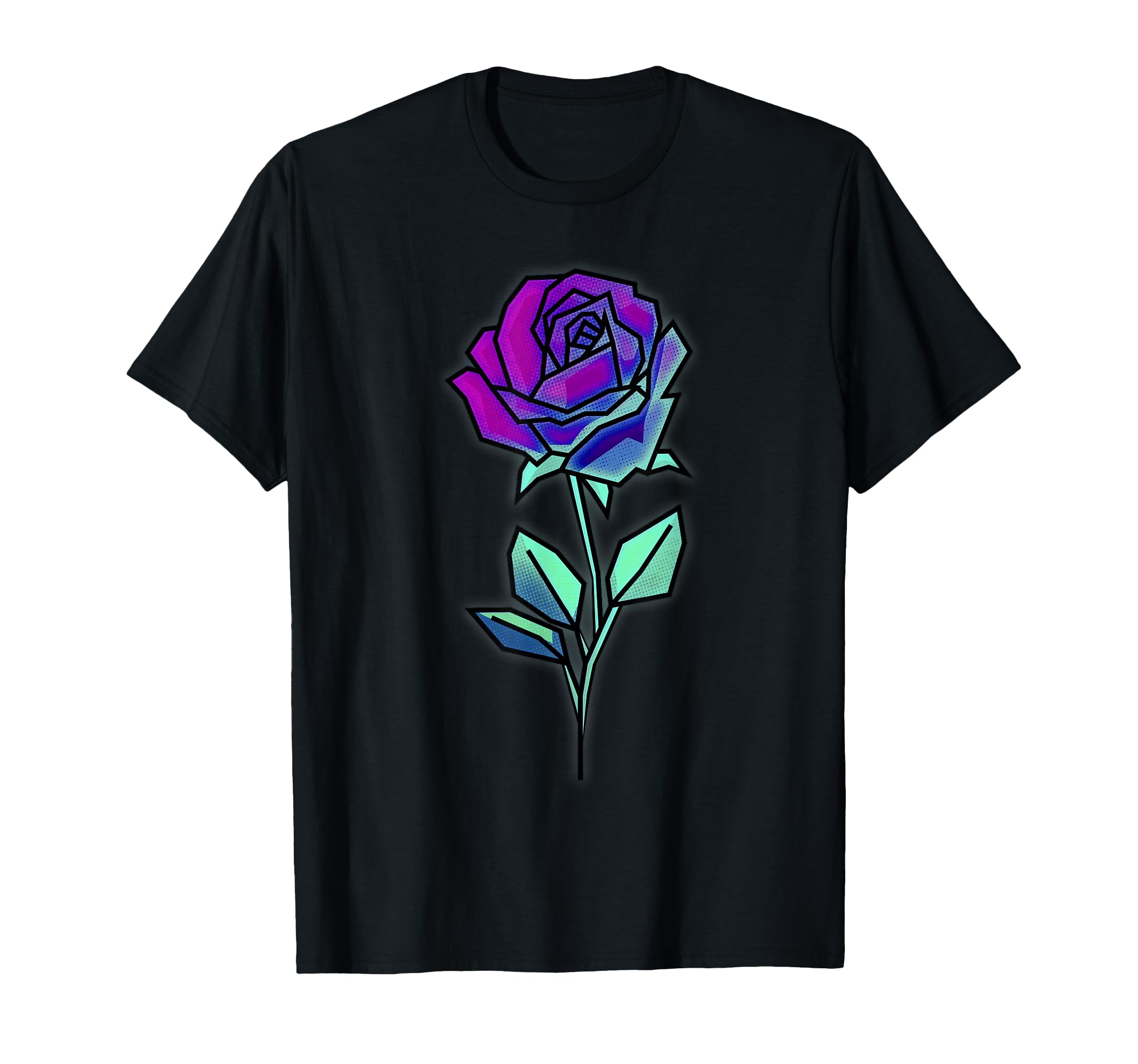 Cyber Aesthetic Rose Futurism Vaporwave T-Shirt - Aesthetic Graphic Unisex - T-Shirt, Sweatshirt, Hoodie