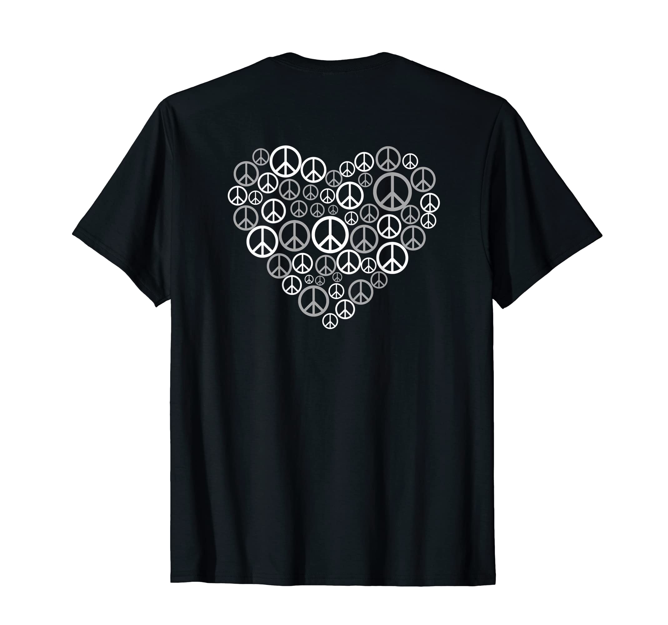 Modern Hippie Peace And Love Symbols Hoodie - Novelty Apparel for Adults - T-Shirt, Sweatshirt, Hoodie