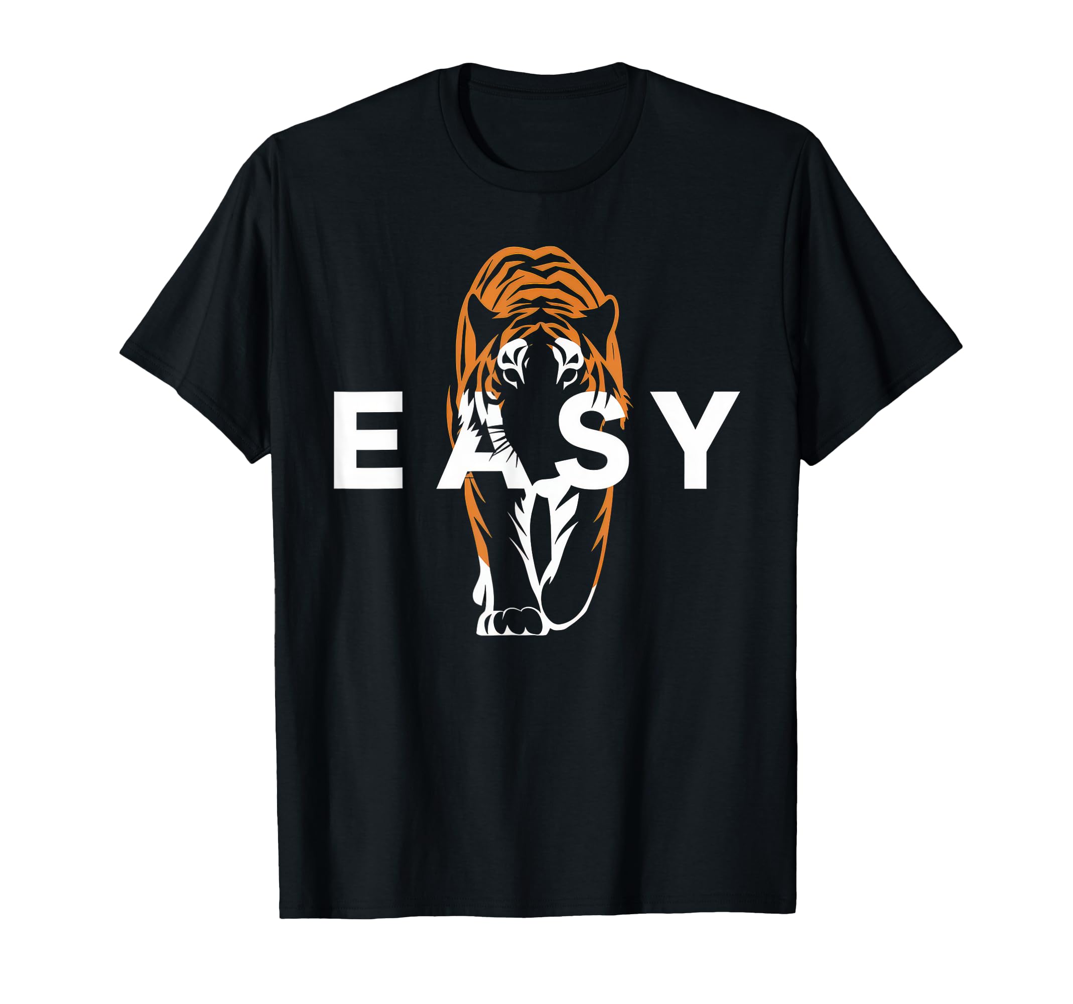 Easy Tiger Distressed Black Tiger T-Shirt - Casual Everyday Wear Unisex - T-Shirt, Sweatshirt, Hoodie