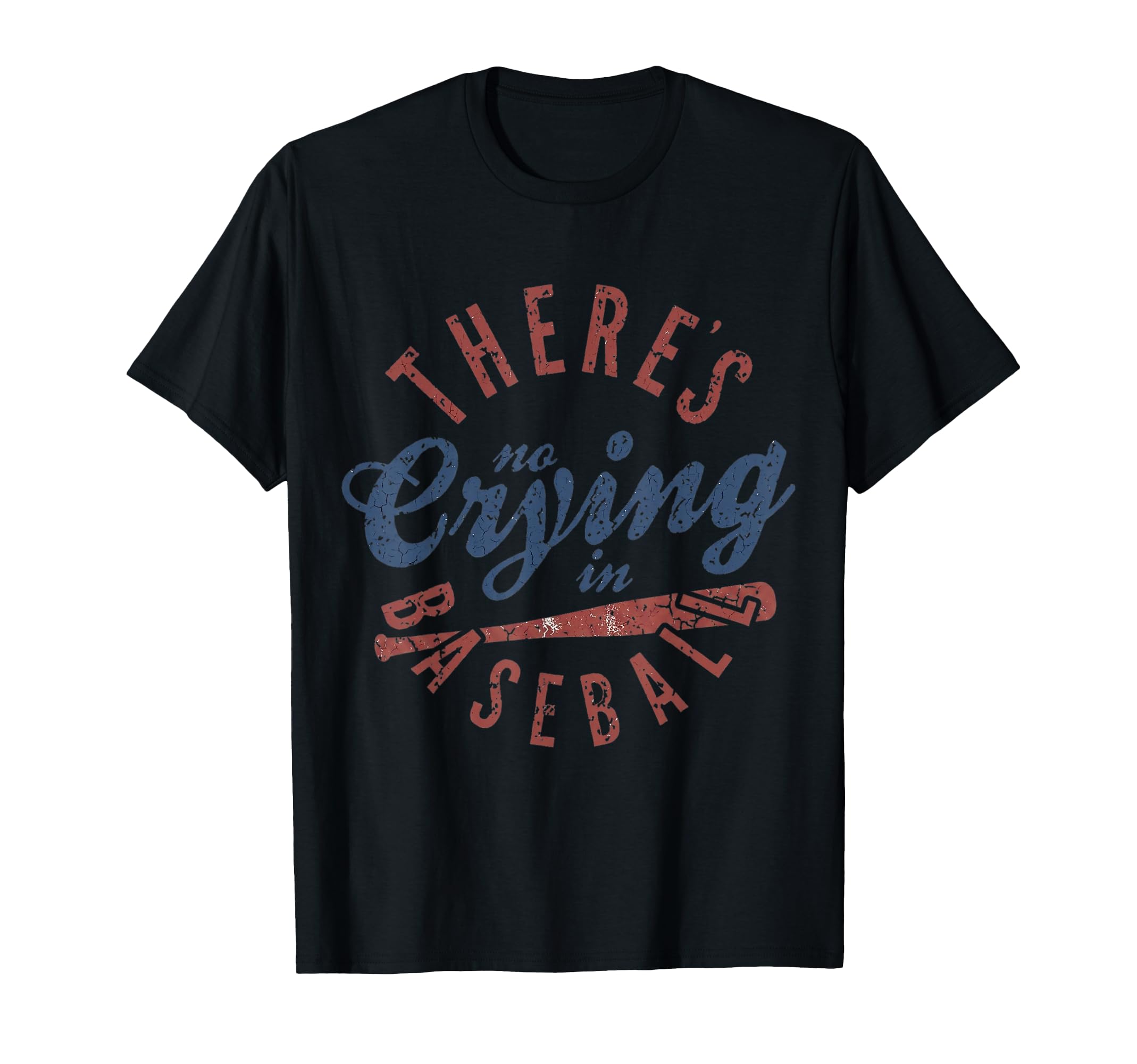 There Is No Crying Baseball Mom T-Shirt - Fun Novelty Design for Adults - T-Shirt, Sweatshirt, Hoodie