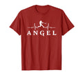 Angel Baseball Heartbeat Baseball Players T-Shirt - Graphic Print Unisex - T-Shirt, Sweatshirt, Hoodie