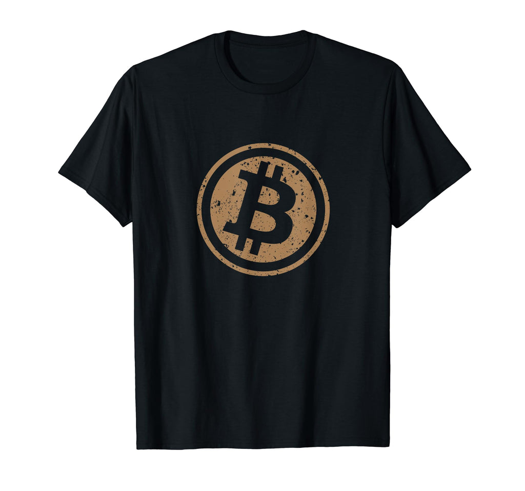 Bitcoin Symbol Distressed T-Shirt - Trendy Graphic for Adults - T-Shirt, Sweatshirt, Hoodie