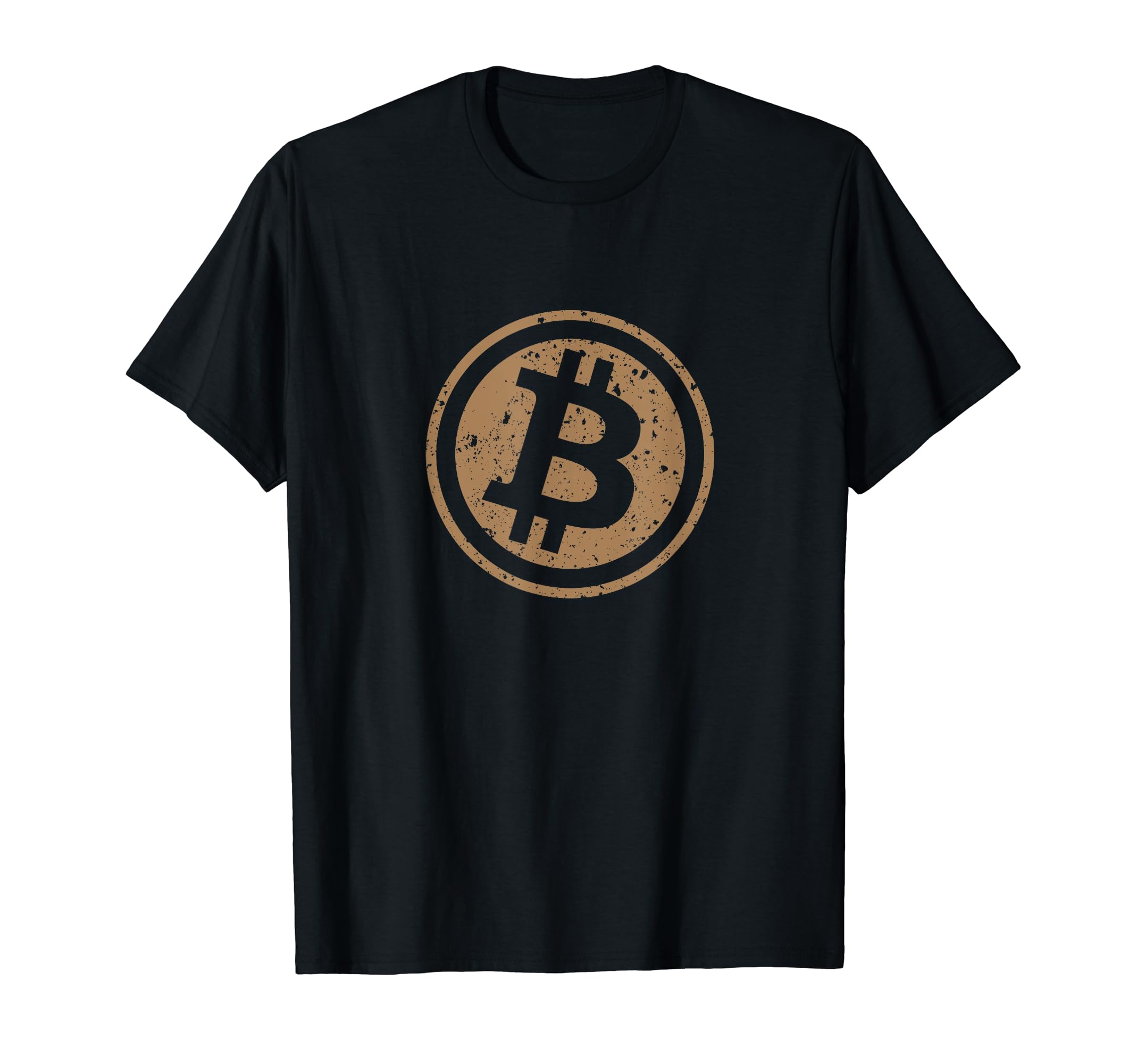 Bitcoin Symbol Distressed T-Shirt - Trendy Graphic for Adults - T-Shirt, Sweatshirt, Hoodie