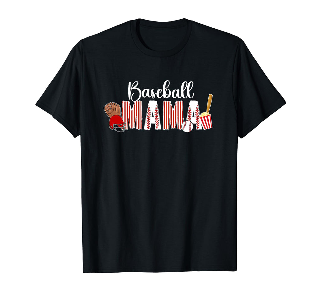 Baseball Mama Baseball Mom Baseball T-Shirt - Graphic Print Men Women - T-Shirt, Sweatshirt, Hoodie