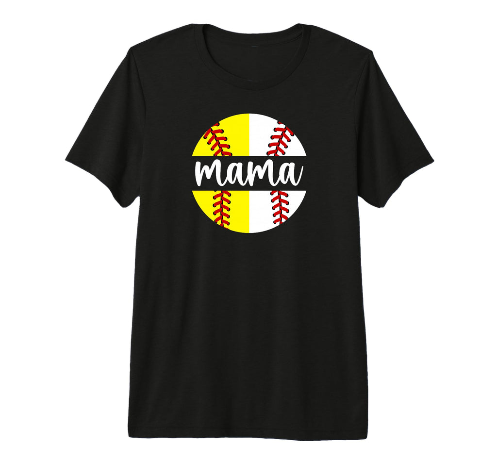 Mama Softball Baseball Mom Baseball T-Shirt - Fun Novelty Design Unisex - T-Shirt, Sweatshirt, Hoodie