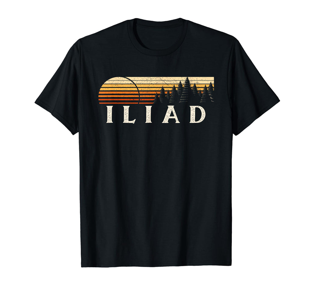 Iliad Mt Evergreen Sunset Eighties T-Shirt - Custom Art Print for Adults - T-Shirt, Sweatshirt, Hoodie