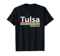 Tulsa Oklahoma Worn Stripes T-Shirt - Novelty Apparel for Adults - T-Shirt, Sweatshirt, Hoodie