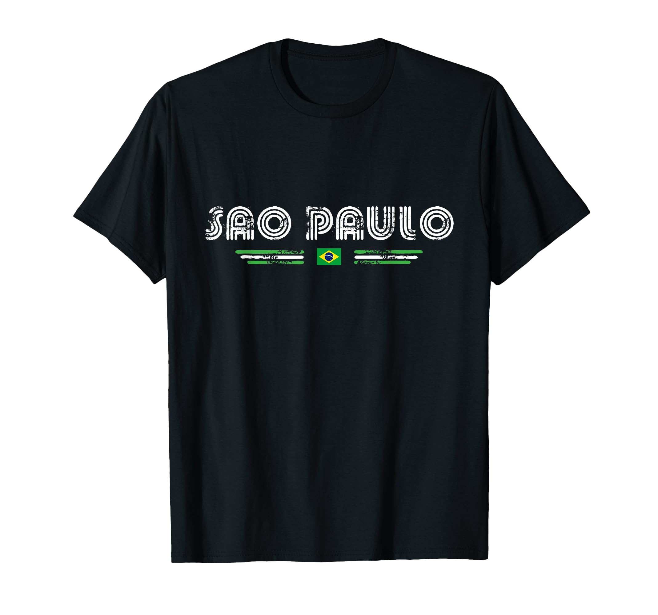 Sao Paulo Brazil 70S 80S Type Flag T-Shirt - Casual Everyday Wear Unisex - T-Shirt, Sweatshirt, Hoodie