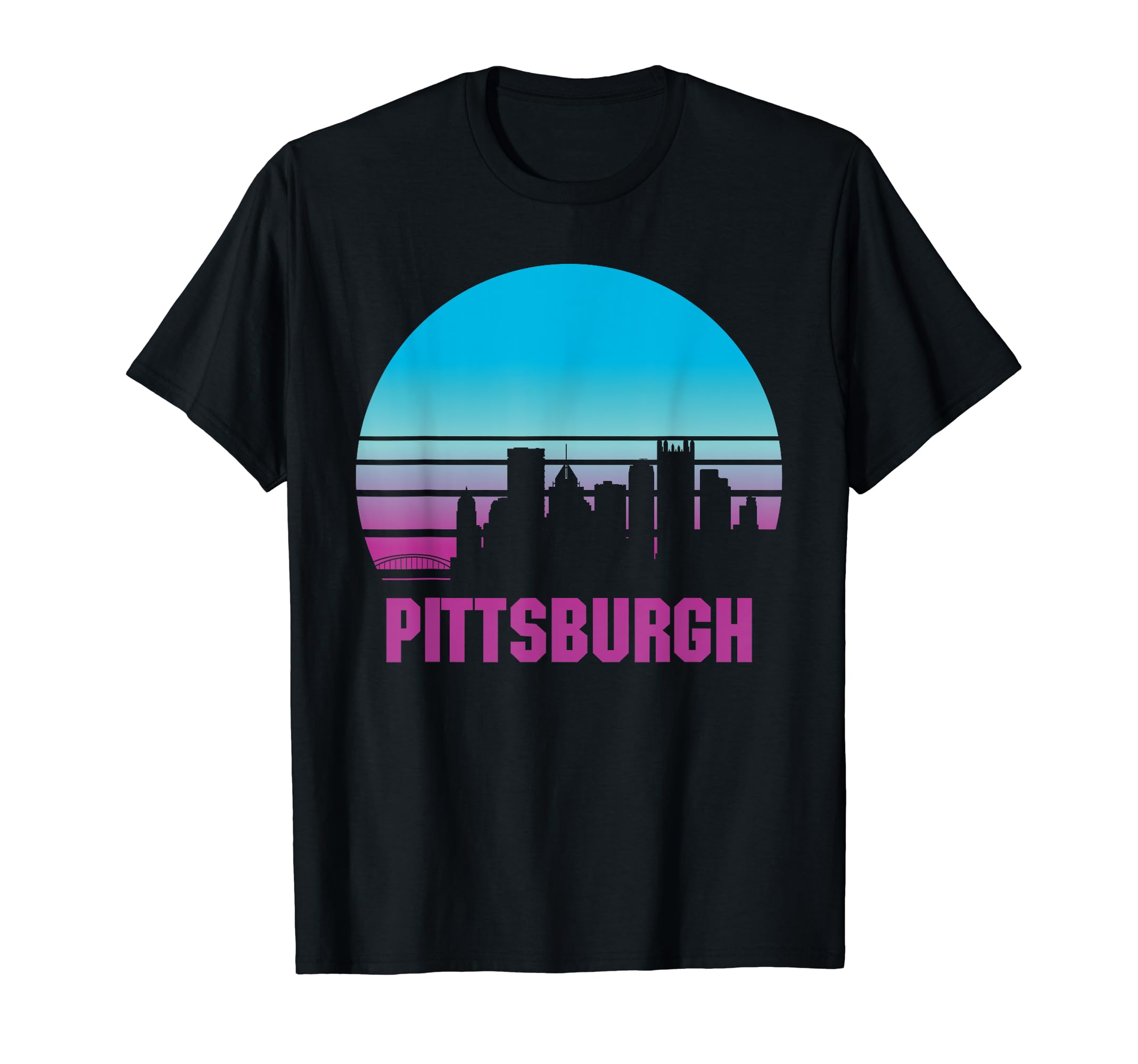 Pittsburgh City 70S Disco Sunset T-Shirt - Aesthetic Graphic Men Women - T-Shirt, Sweatshirt, Hoodie