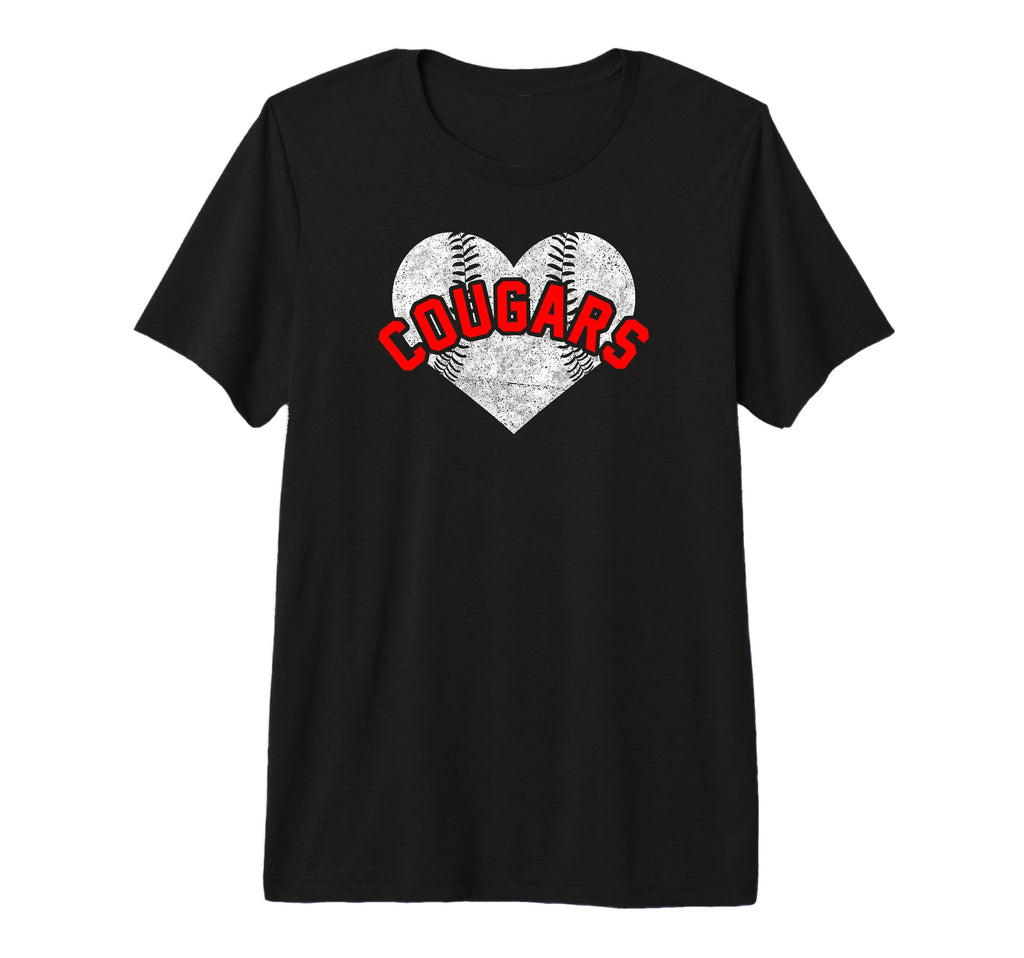 Cougars Baseball Softball High School T-Shirt - Fun Novelty Design Unisex - T-Shirt, Sweatshirt, Hoodie