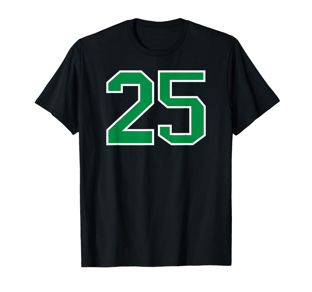 White Green Sports Team Number 25 T-Shirt - Aesthetic Graphic Unisex - T-Shirt, Sweatshirt, Hoodie