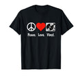 Peace Love Vinyl Records Record T-Shirt - Streetwear Style for Adults - T-Shirt, Sweatshirt, Hoodie