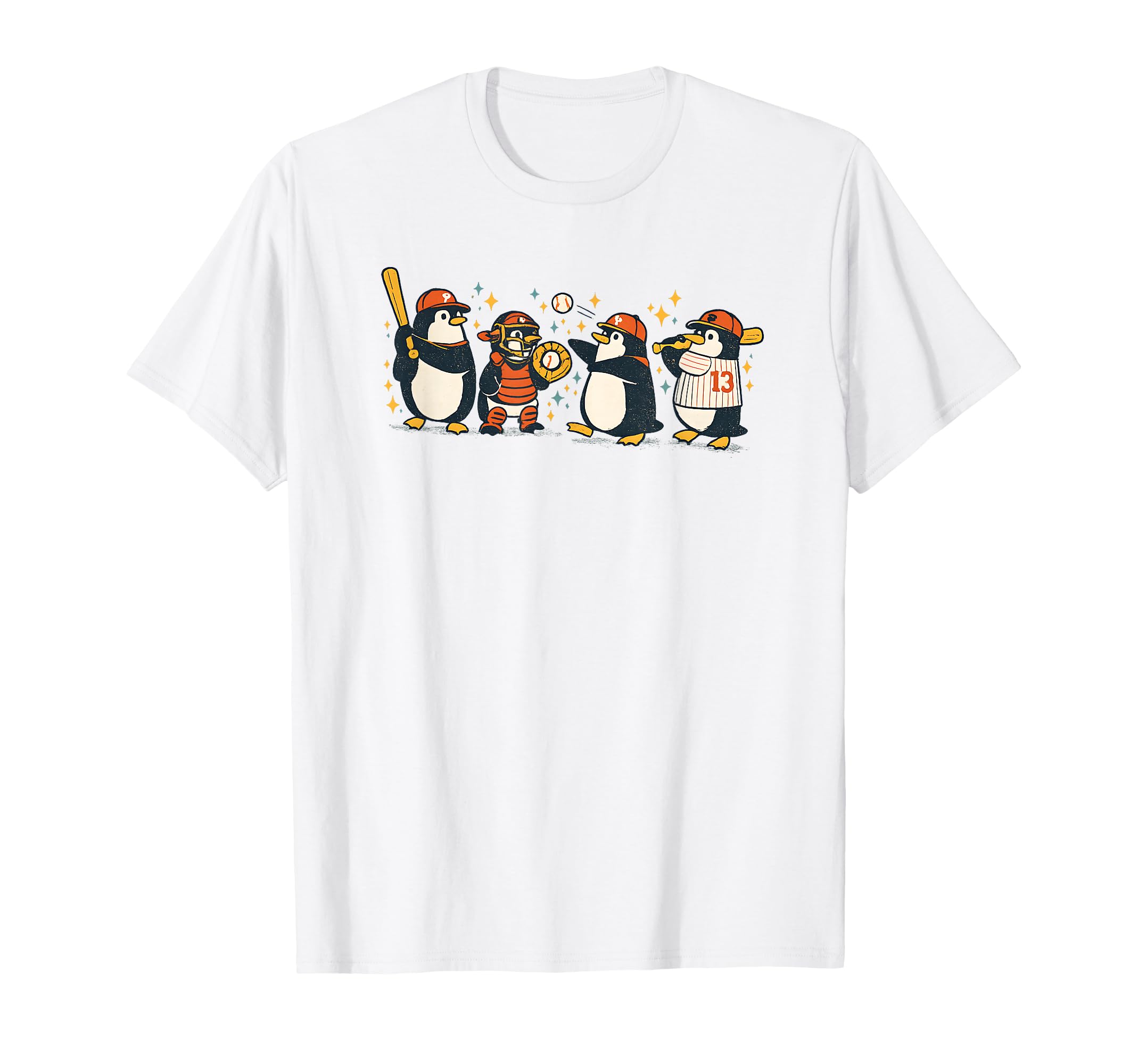 Penguin Baseball Mom School Club T-Shirt - Aesthetic Graphic for Adults - T-Shirt, Sweatshirt, Hoodie