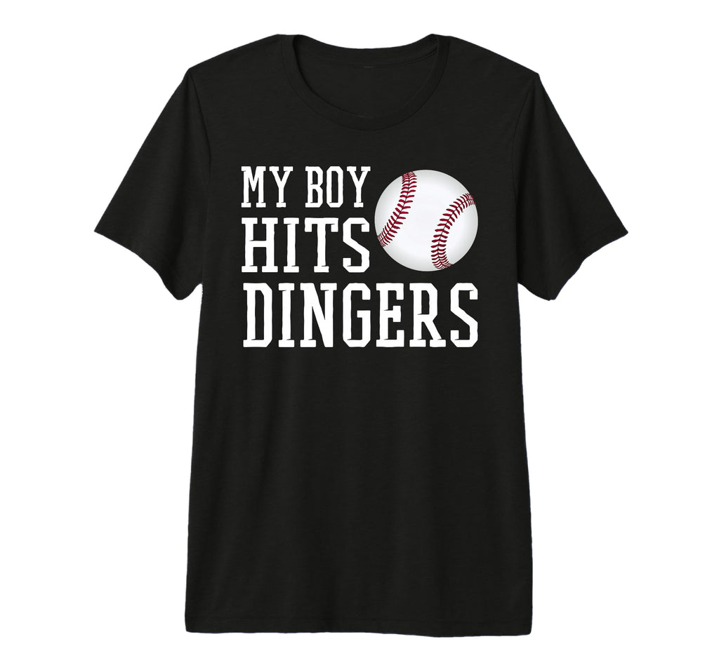My Hits Dingers Proud Baseball Mom Dad I T-Shirt - Unique Graphic Unisex - T-Shirt, Sweatshirt, Hoodie