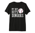 My Hits Dingers Proud Baseball Mom Dad I T-Shirt - Unique Graphic Unisex - T-Shirt, Sweatshirt, Hoodie