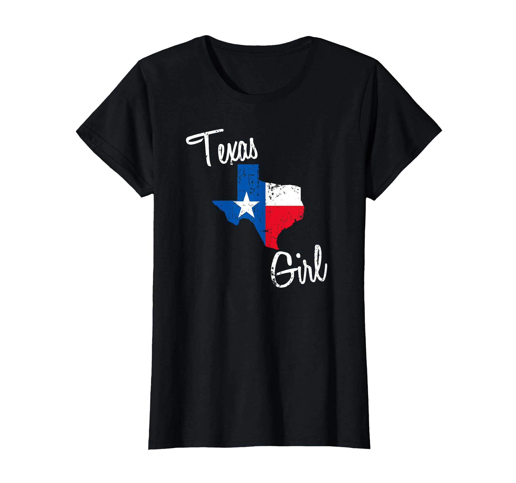 Texas State Flag Distressed Gal T-Shirt - Custom Art Print Unisex - T-Shirt, Sweatshirt, Hoodie