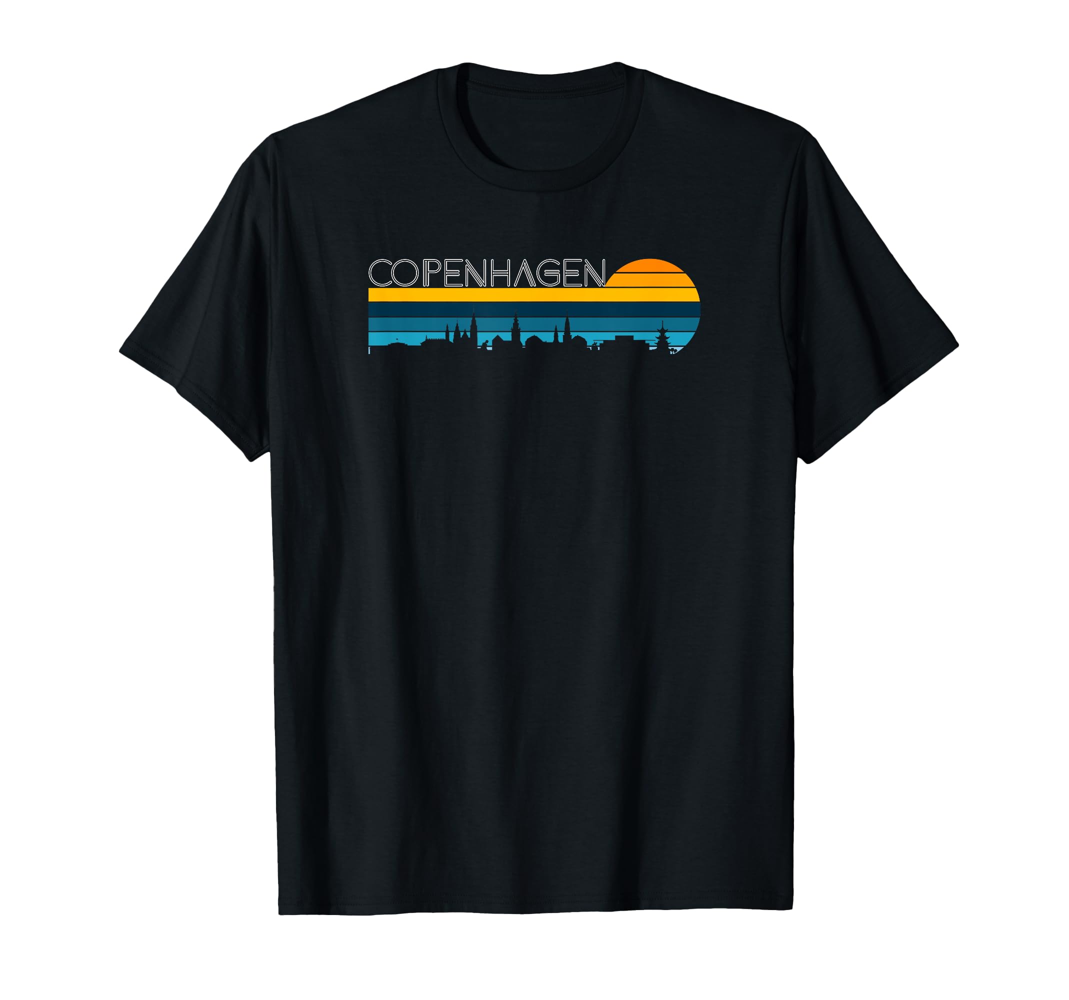 Copenhagen Skyline Sunset Kopenhagen T-Shirt - Trendy Graphic Unisex - T-Shirt, Sweatshirt, Hoodie