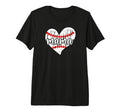 Baseball Mama Heart Baseball Mom Baseball T-Shirt - Graphic Print Unisex - T-Shirt, Sweatshirt, Hoodie