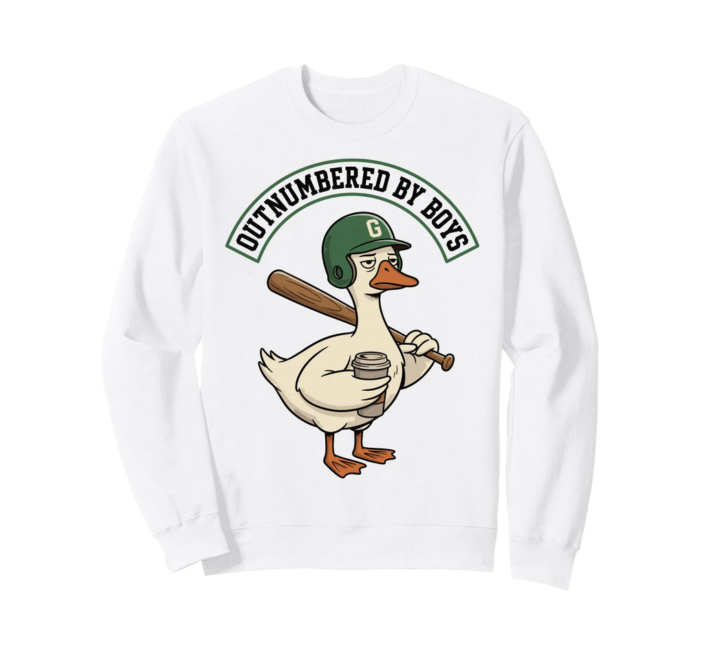 Outnumbered Mom Goose Baseball Mama Sweatshirt - Fun Novelty Design Unisex - T-Shirt, Sweatshirt, Hoodie