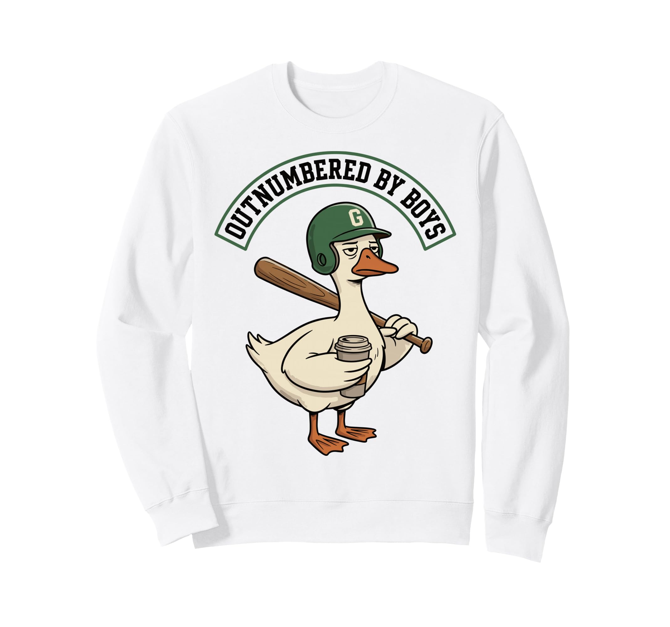 Outnumbered Mom Goose Baseball Mama Sweatshirt - Fun Novelty Design Unisex - T-Shirt, Sweatshirt, Hoodie