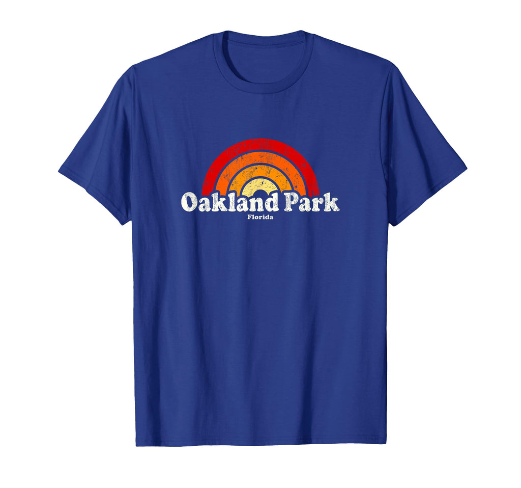 Oakland Park Florida Fl 70S Rainbow T-Shirt - Streetwear Style for Adults - T-Shirt, Sweatshirt, Hoodie