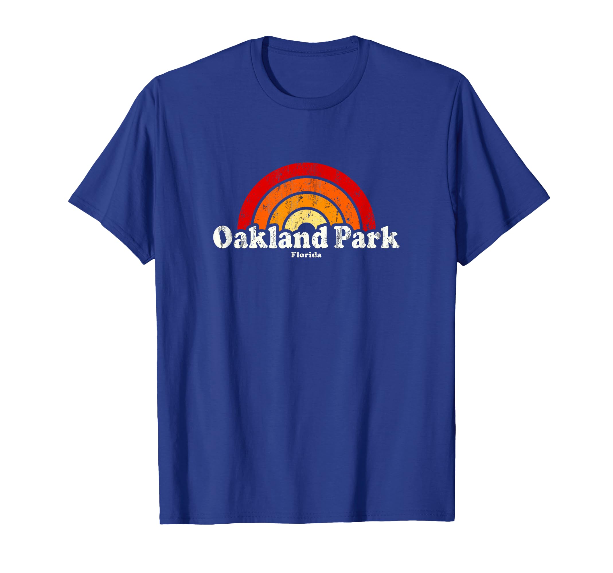 Oakland Park Florida Fl 70S Rainbow T-Shirt - Streetwear Style for Adults - T-Shirt, Sweatshirt, Hoodie